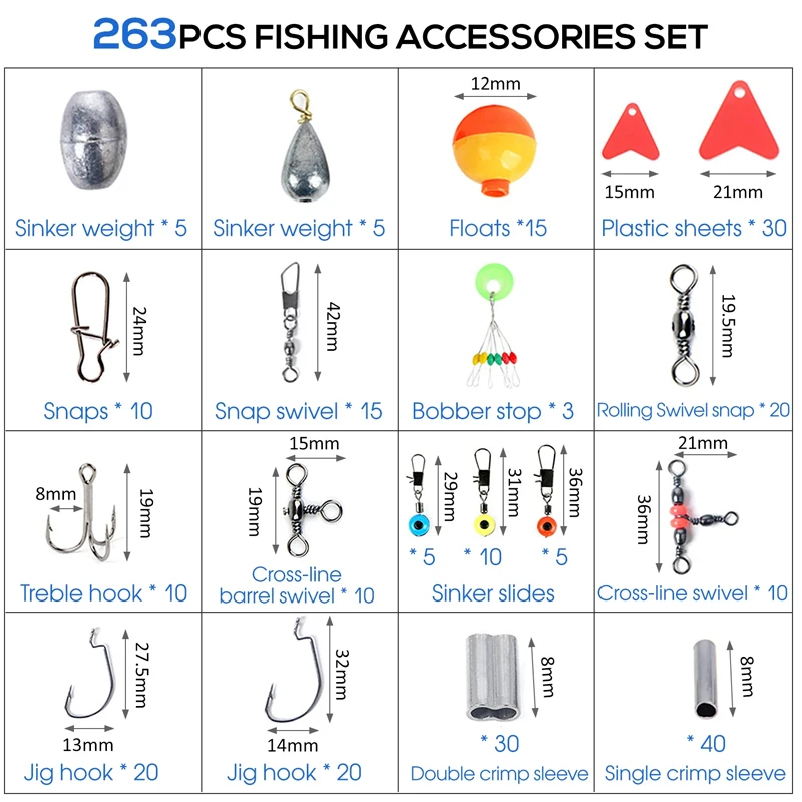 263pcs Outdoor Fishing Accesso - Fishing Equipment Carp recension och pris