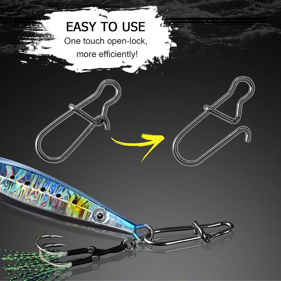 50Pcs Crankbait Snaps Stainles - Fishing Equipment Carp recension och pris